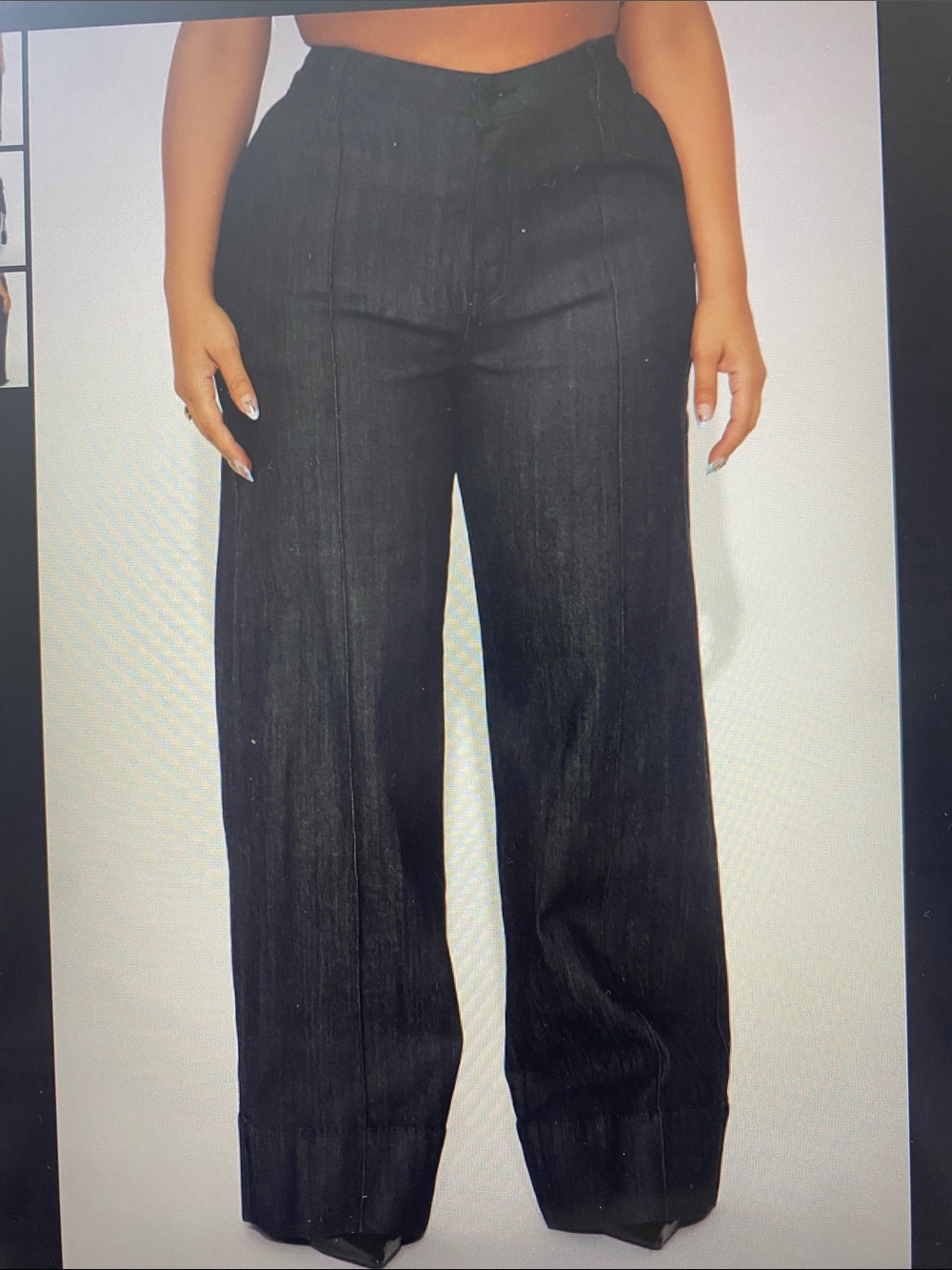 NWT Fashion Nova Black Wide Leg Jeans